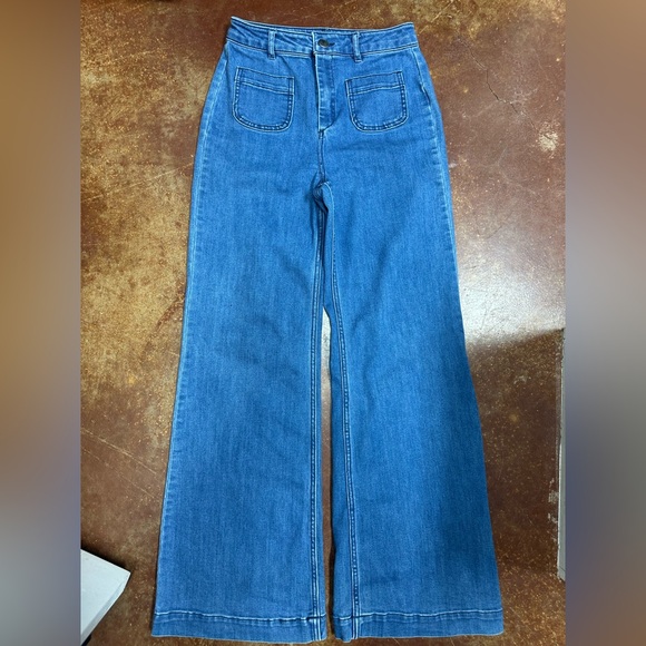 GB Denim-Dillards Denim - Classic Blue Wide Leg Women's Jeans
